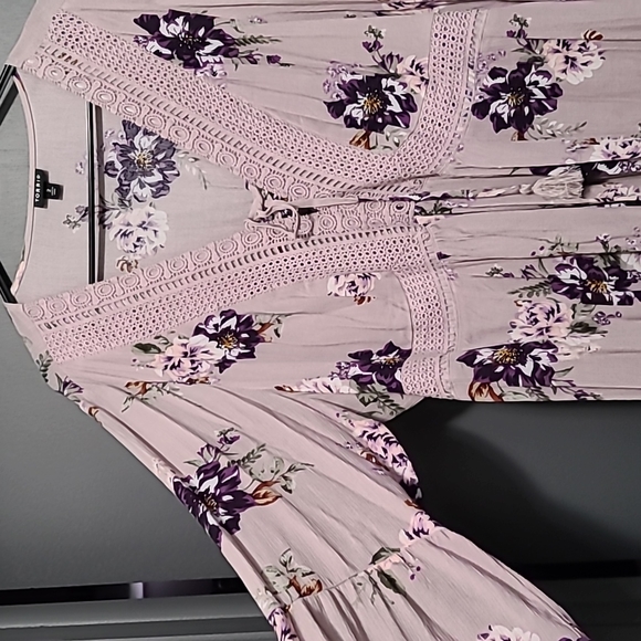Torrid Purple Floral Blouse - Picture 3 of 5